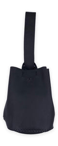 navigli bag | black matte upcycled leather