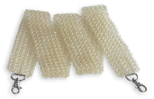 transparent beige hand-beaded strap - Volta Atelier
