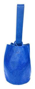 navigli bag | blue stingray-embossed upcycled leather