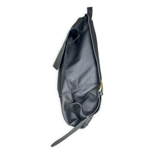 bay ridge backpack | black floater upcycled leather