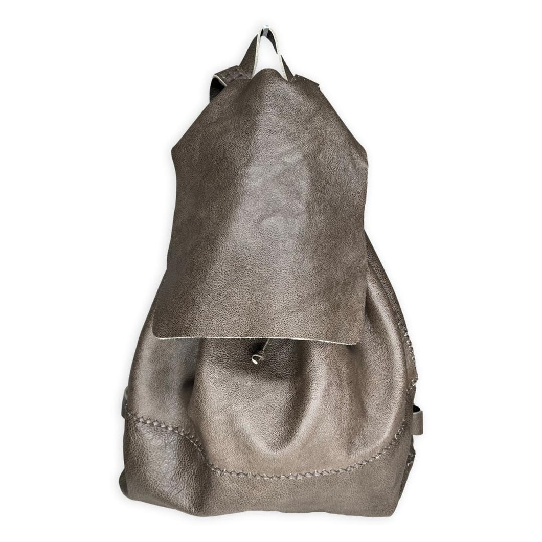 bay ridge backpack | brown upcycled leather