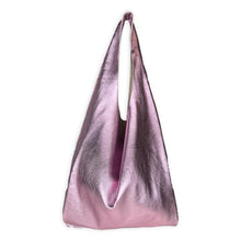 palermo bag | light metallic pink upcycled leather