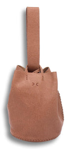 navigli bag | brown lezard-embossed upcycled leather
