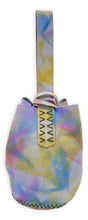 navigli bag | pink, blue, and yellow tie-dye upcycled leather