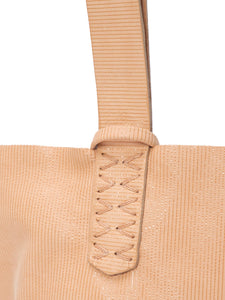 navigli bag | striped shinny nude upcycled leather