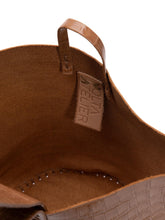 navigli bag | brown croc-embossed upcycled leather