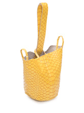 navigli bag | yellow snake-embossed leather