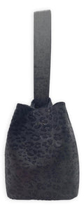 navigli bag | pewter leopard-print upcycled leather