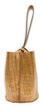 navigli bag | light caramel croc-embossed upcycled leather
