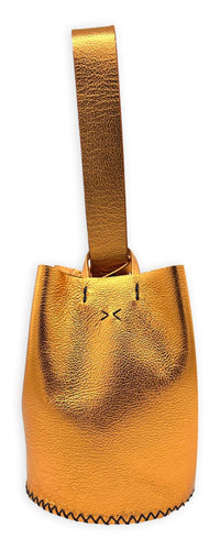navigli bag | metallic orange upcycled leather