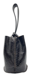 navigli bag | dark brown glossy upcycled leather