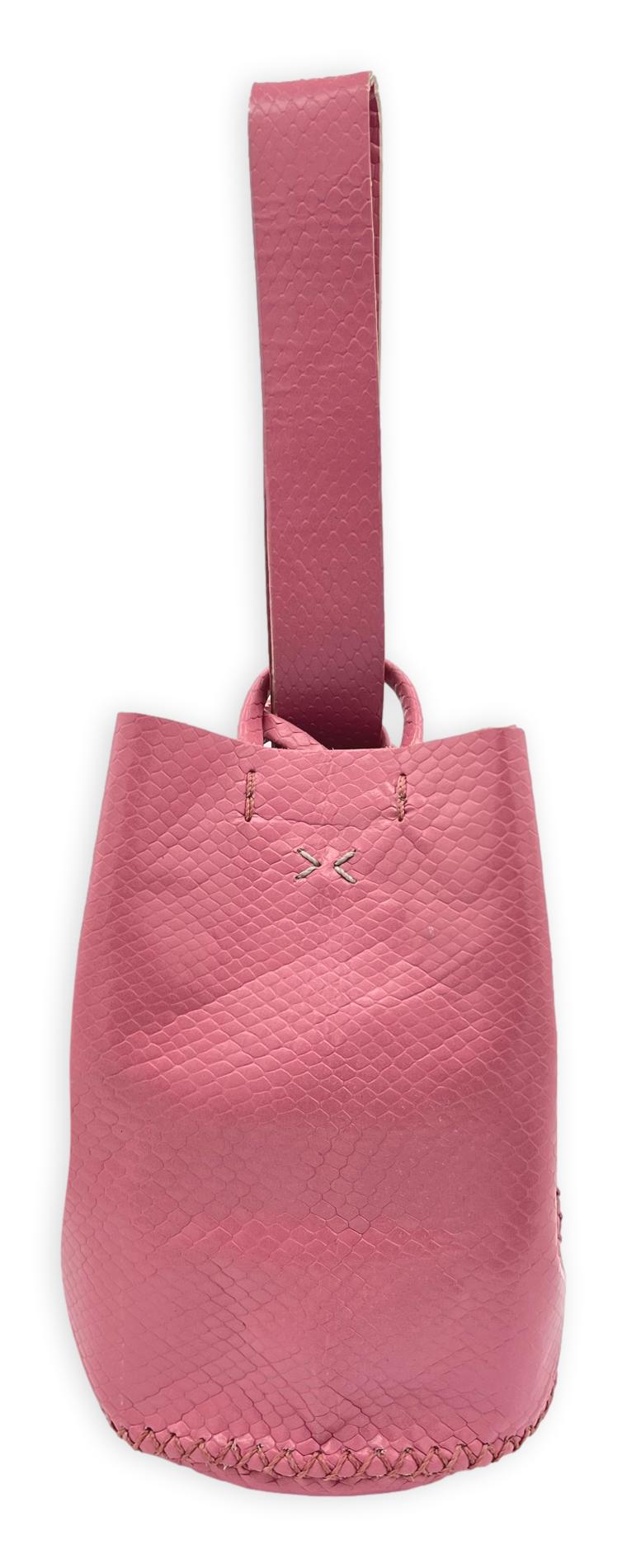 navigli bag | bubble gum pink upcycled leather