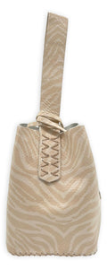 navigli bag | nude zebra-print upcycled leather