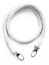 hand-braided leather strap - white - Volta Atelier
