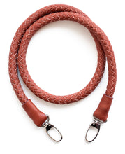 hand-braided leather strap - red - Volta Atelier