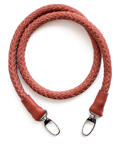 hand-braided leather strap - red - Volta Atelier