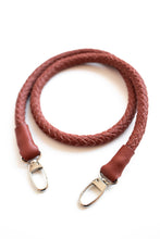 hand-braided leather strap - red - Volta Atelier
