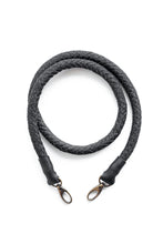 hand-braided leather strap - black - Volta Atelier