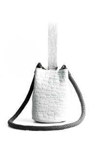 hand-braided leather strap - black - Volta Atelier