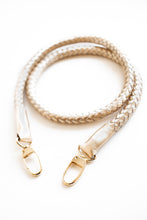 hand-braided leather strap - light gold - Volta Atelier