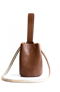 hand-braided leather strap - light gold - Volta Atelier